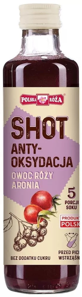 POLSKA RÓŻA SHOT na odporność "Polskie Owoce" bez cukru (250 ml)