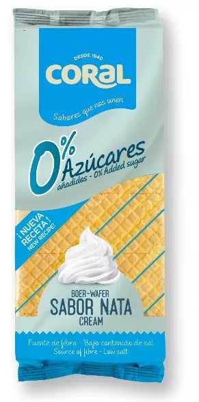 CORAL Wafle z kremem śmietankowym bez dodatku cukru (150 g)