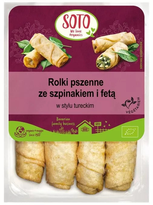 *SOTO Börek - rolki pszenne ze szpinakiem i fetą w stylu tureckim (190 g) - BIO