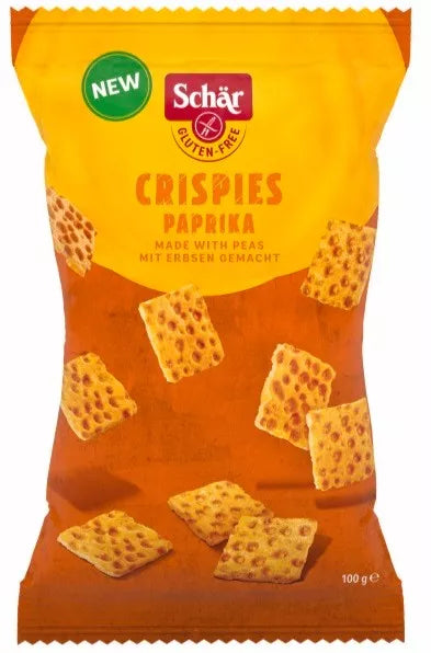 SCHAR Crispies przekąska z grochu o smaku paprykowym bezglutenowa (100 g)
