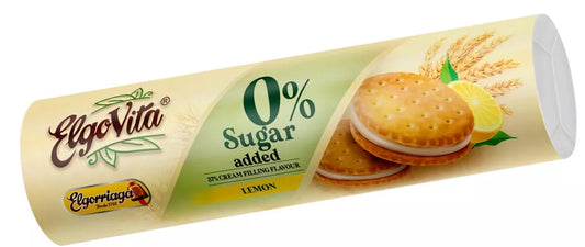 ELGOVITA Ciastka markizy z kremem o smaku cytrynowym bez cukru (180 g)
