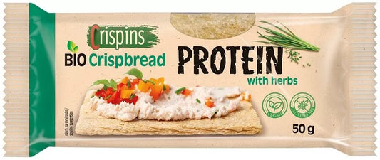 CRISPINS Pieczywo chrupkie PROTEIN z ziołami bezglutenowe (50 g) - BIO