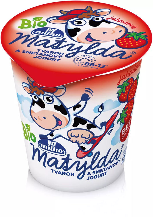 *MILKO MATYLDA Serek truskawkowy ekologiczny (125g) - BIO