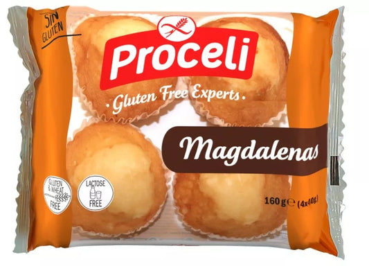 PROCELI Babeczki Magdalenas bezglutenowe bez laktozy (160 g)