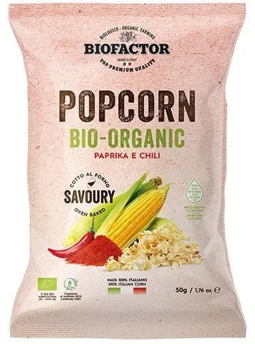 BIOFACTOR Popcorn niebieski z solą bezglutenowy do mikrofalówki (3 x 90 g) - BIO