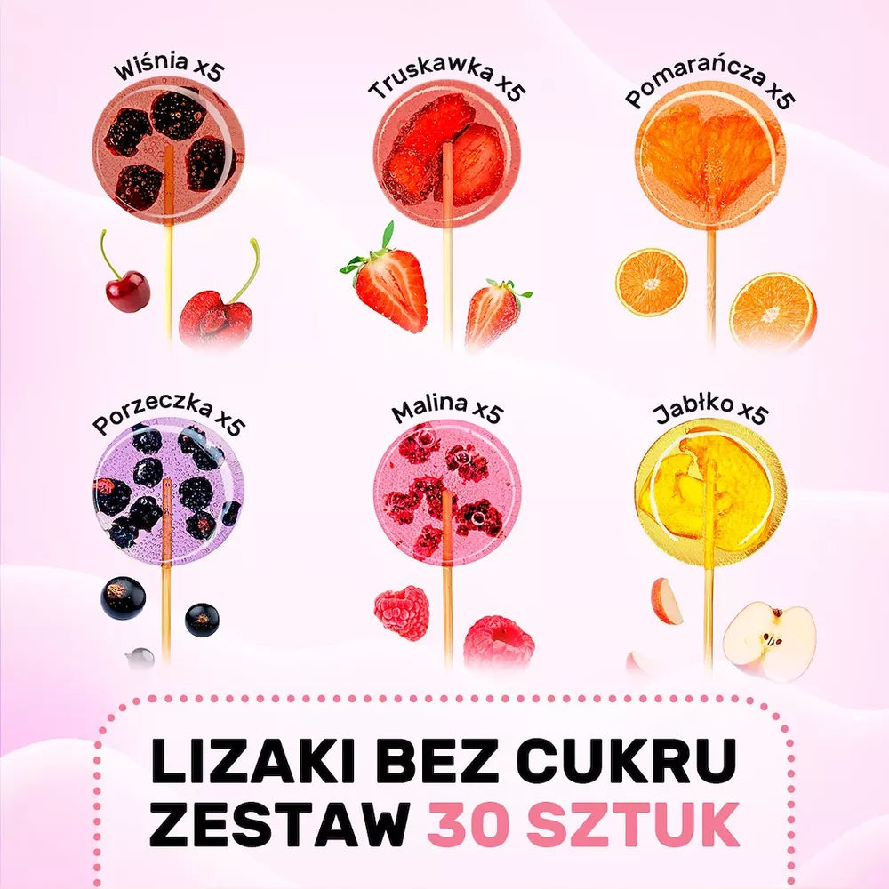 TIMPOPS Lizaki z owocami bez cukru, mix smaków (30 szt.)