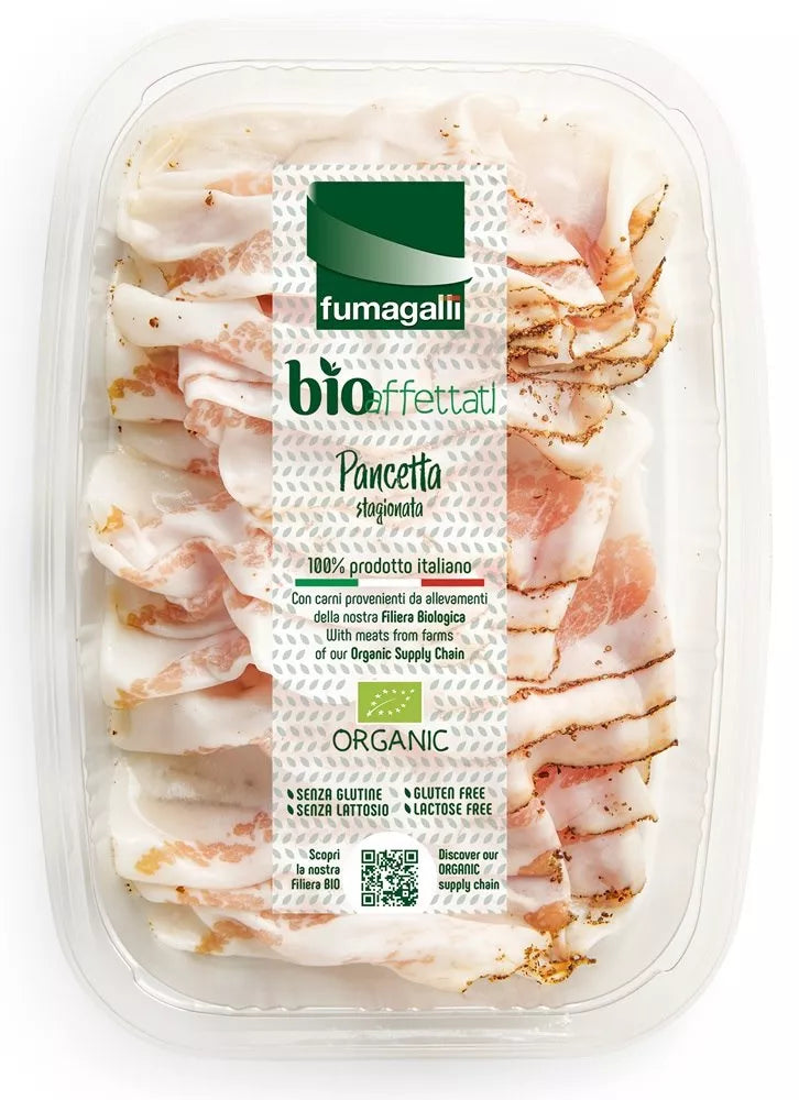 *FUMAGALLI Pancetta boczek wieprzowy dojrzewający w plastrach (70 g) - BIO