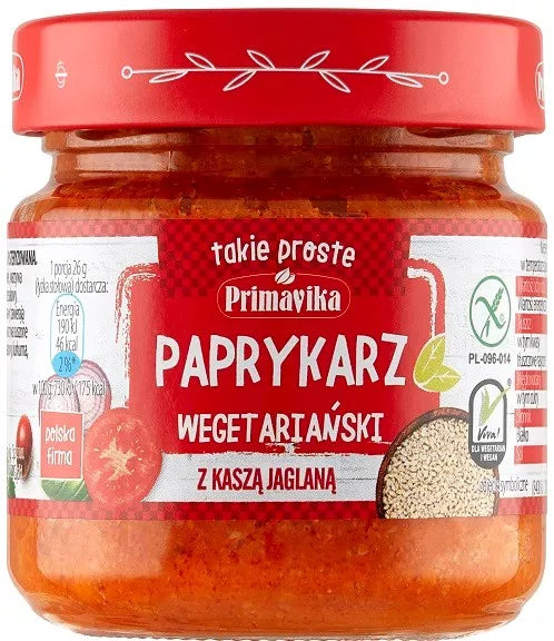 PRIMAVIKA Paprykarz wegetariański z kaszą jaglaną (160g)