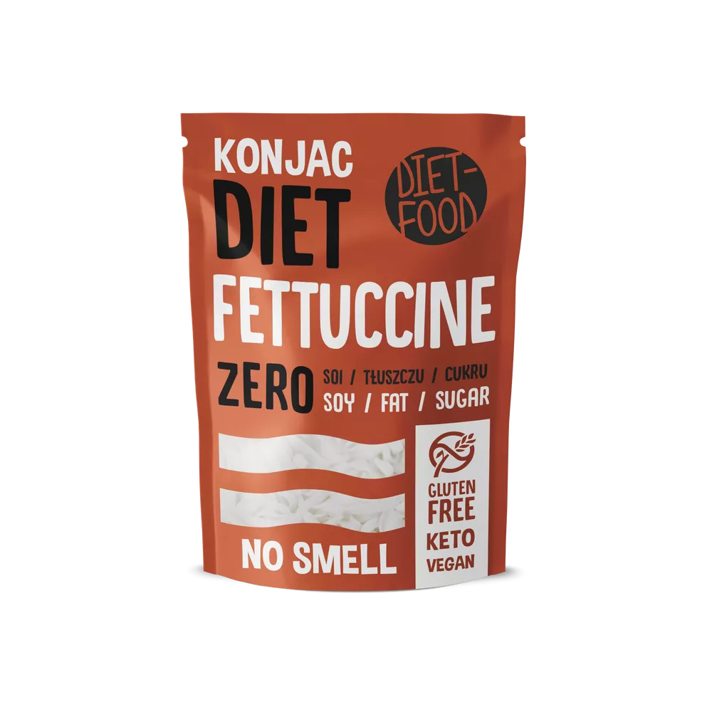 DIET-FOOD Makaron shirataki fettuccine bezglutenowy (Konjac Noodles) (200g)