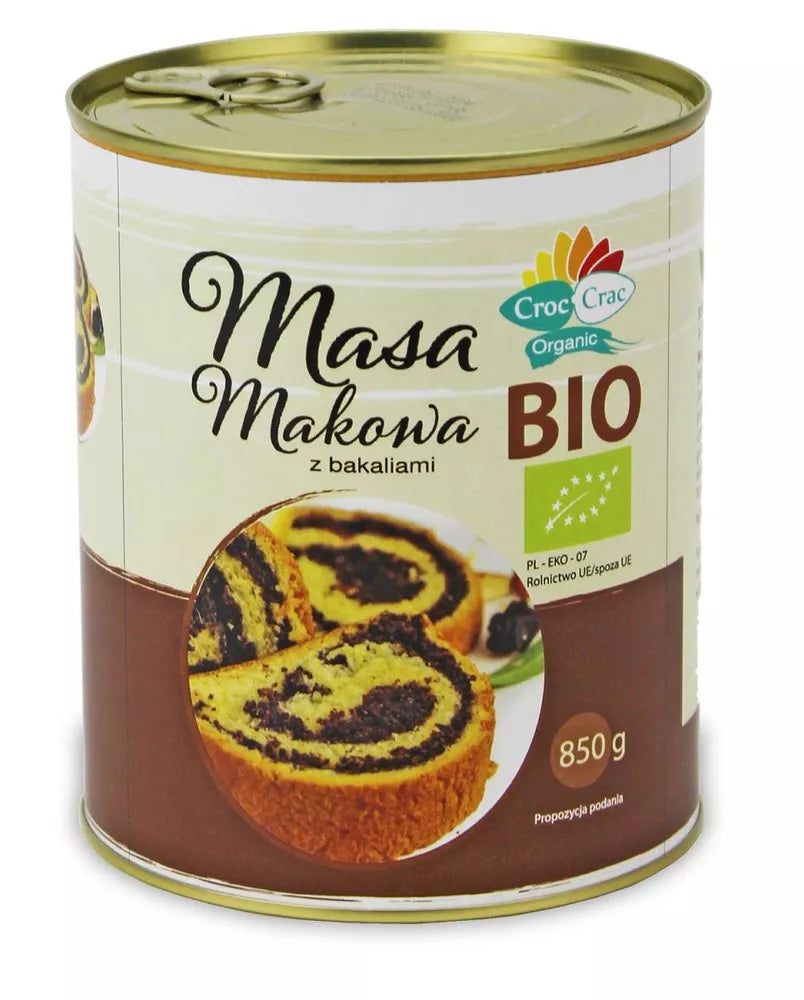 CROC-CRAC Masa makowa z bakaliami (850g) - BIO (ś)