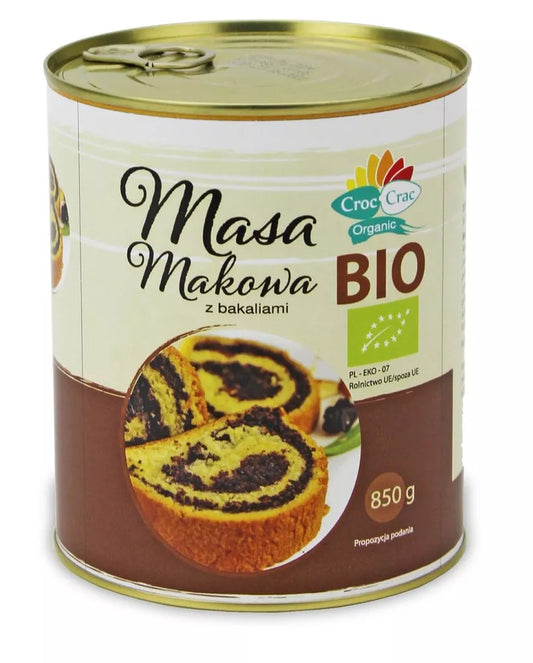 CROC-CRAC Masa makowa z bakaliami (850g) - BIO (ś)