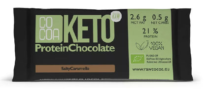 COCOA Czekolada Keto proteinowa o smaku słonego karmelu bez cukru (40 g) - BIO