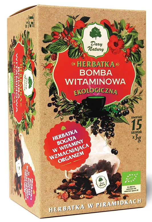 DARY NATURY Herbatka bomba witaminowa piramidki (15 x 3 g) (45 g) - BIO
