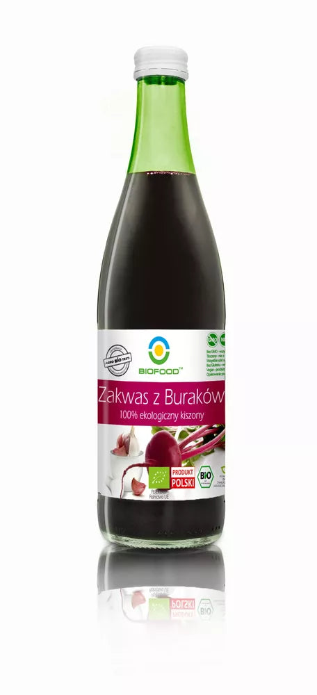 BIOFOOD Zakwas z buraków kiszonych bezglutenowy (500 ml) - BIO