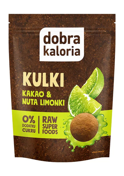 DOBRA KALORIA Kulki mocy - kakao i nuta pomarańczy bez cukru (65g)
