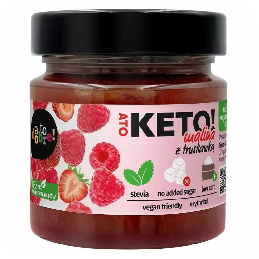 A TO KETO! Konfitura malina z truskawką bez cukru (200g)