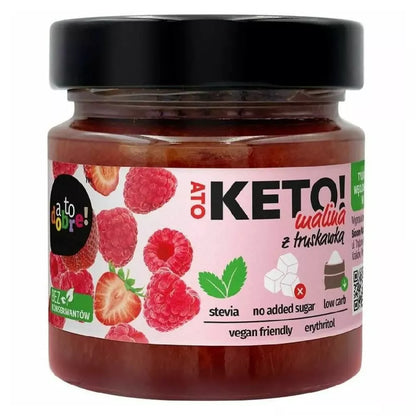 A TO KETO! Konfitura malina z truskawką bez cukru (200g)