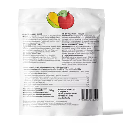 DIET-FOOD Żelki owocowe mango - jabłko (50g) - BIO