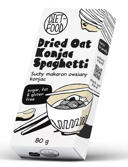 DIET-FOOD Makaron suchy konjac-owies spaghetti bezglutenowy (80 g)