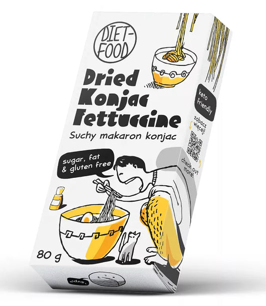 DIET-FOOD Makaron suchy konjac fettuccine bezglutenowy (80 g)