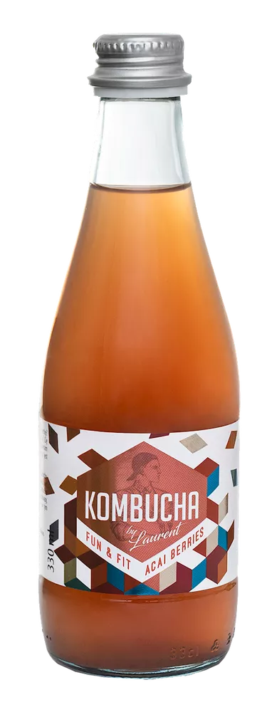 KOMBUCHA BY LAURENT Kombucha z sokiem z dzikiej róży (Share Love Wild Rose) (330 ml) - BIO