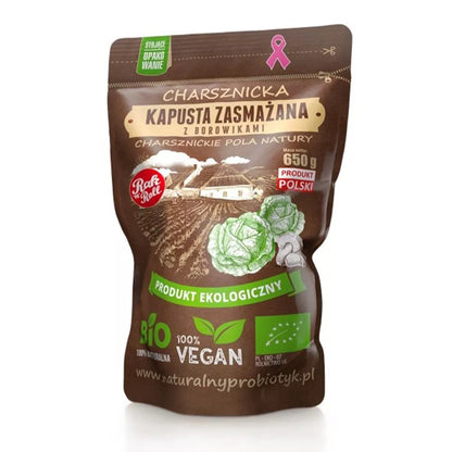 *CHARSZNICKIE POLA Kapusta zasmażana z borowikami (650 g) - BIO