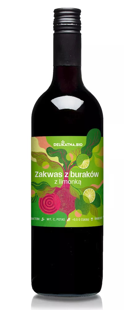 *DELIKATNA Zakwas z buraków z limonką (700 ml) - BIO