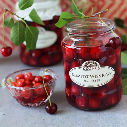 KROKUS Kompot wiśniowy bez pestek (700 g)