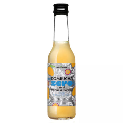 *DELIKATNA Kombucha ZERO o smaku maliny i liczi 0% CUKRU (270 ml)