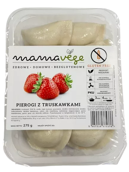 *MAMAVEGE Pierogi ze śliwkami, bezglutenowe (275g)