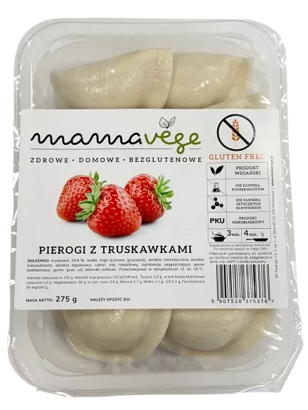 *MAMAVEGE Pierogi z malinami bezglutenowe PKU (275g)