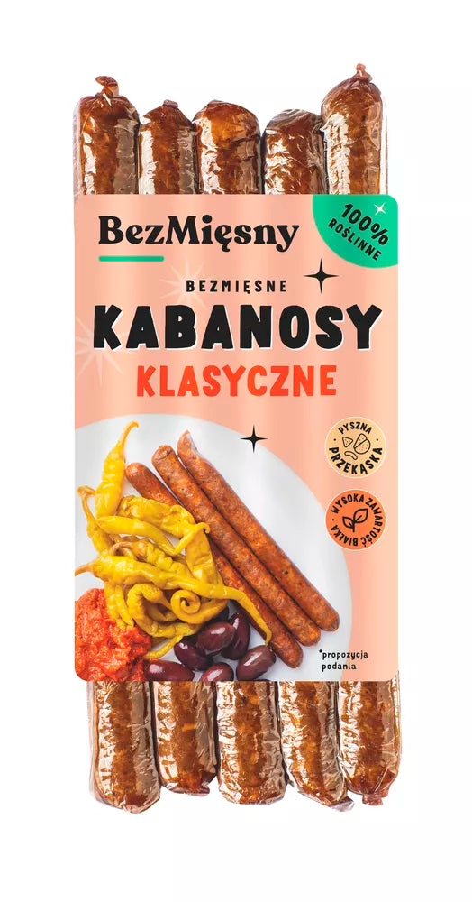 *BEZMIĘSNY Bezmięsne kabanosy klasyczne (160 g)