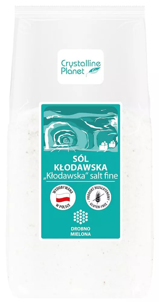 CRYSTALLINE PLANET Sól Kłodawska drobno mielona bezglutenowa (600 g)