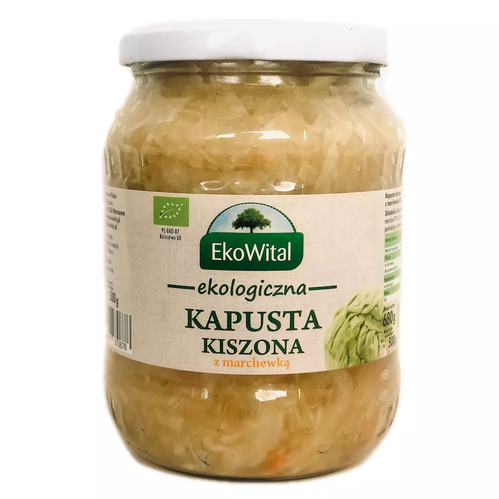 EKOWITAL Kapusta kiszona z marchewką 680 g (500 g) - BIO