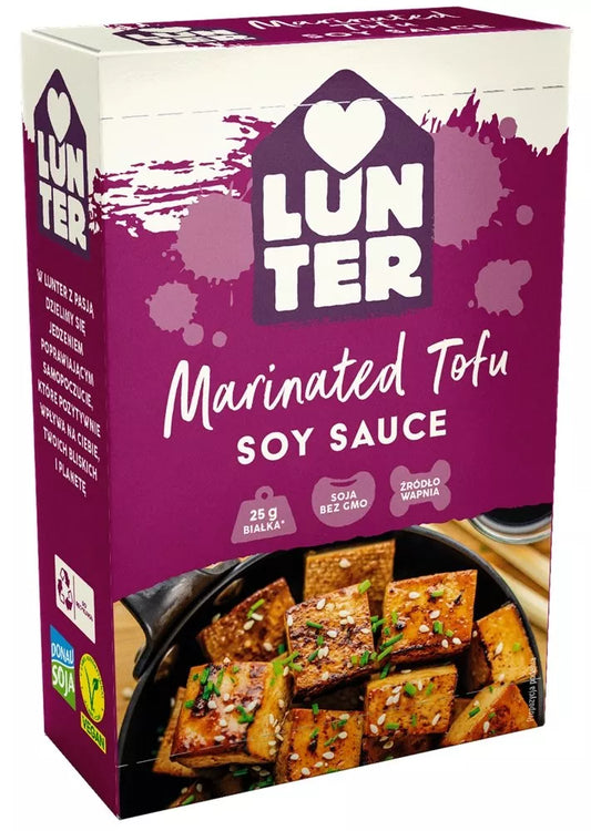 *LUNTER Tofu marynowane w sosie sojowym bezglutenowe (180 g)