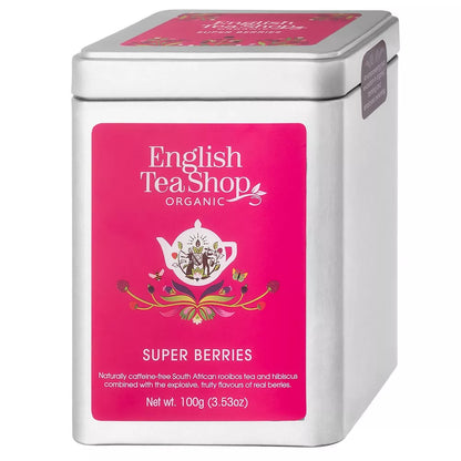 ENGLISH TEA SHOP Herbata owocowa Superberries sypana w puszce (100g) - BIO