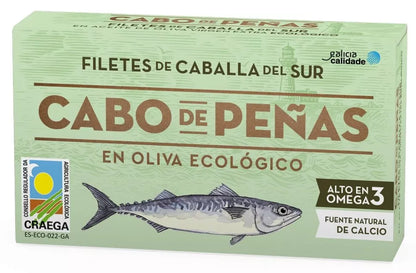 CABO DE PEÑAS Makrela filety w ekologicznej oliwie z oliwek (85 g)