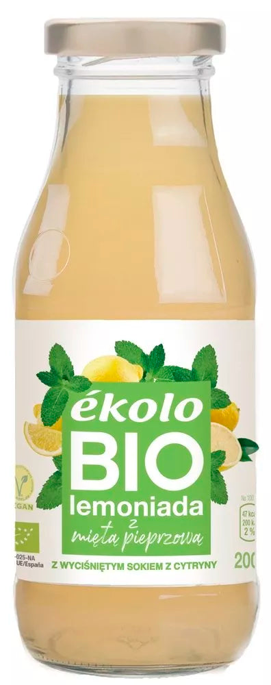 EKOLO Lemoniada z miętą pieprzową bez dodatku cukru (200 ml) - BIO
