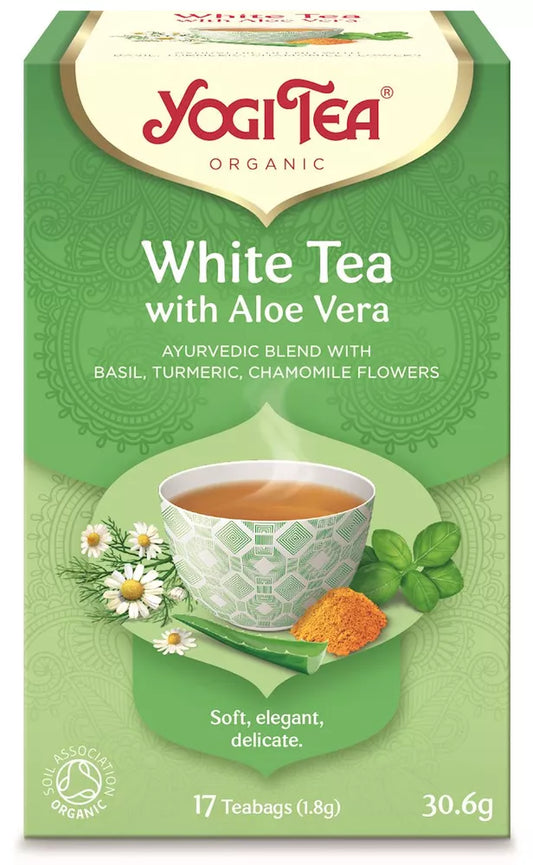 YOGI TEA Herbata biała z aloesem (White Tea with Aloe Vera) (17 x 1,8 g) (30,6 g) - BIO