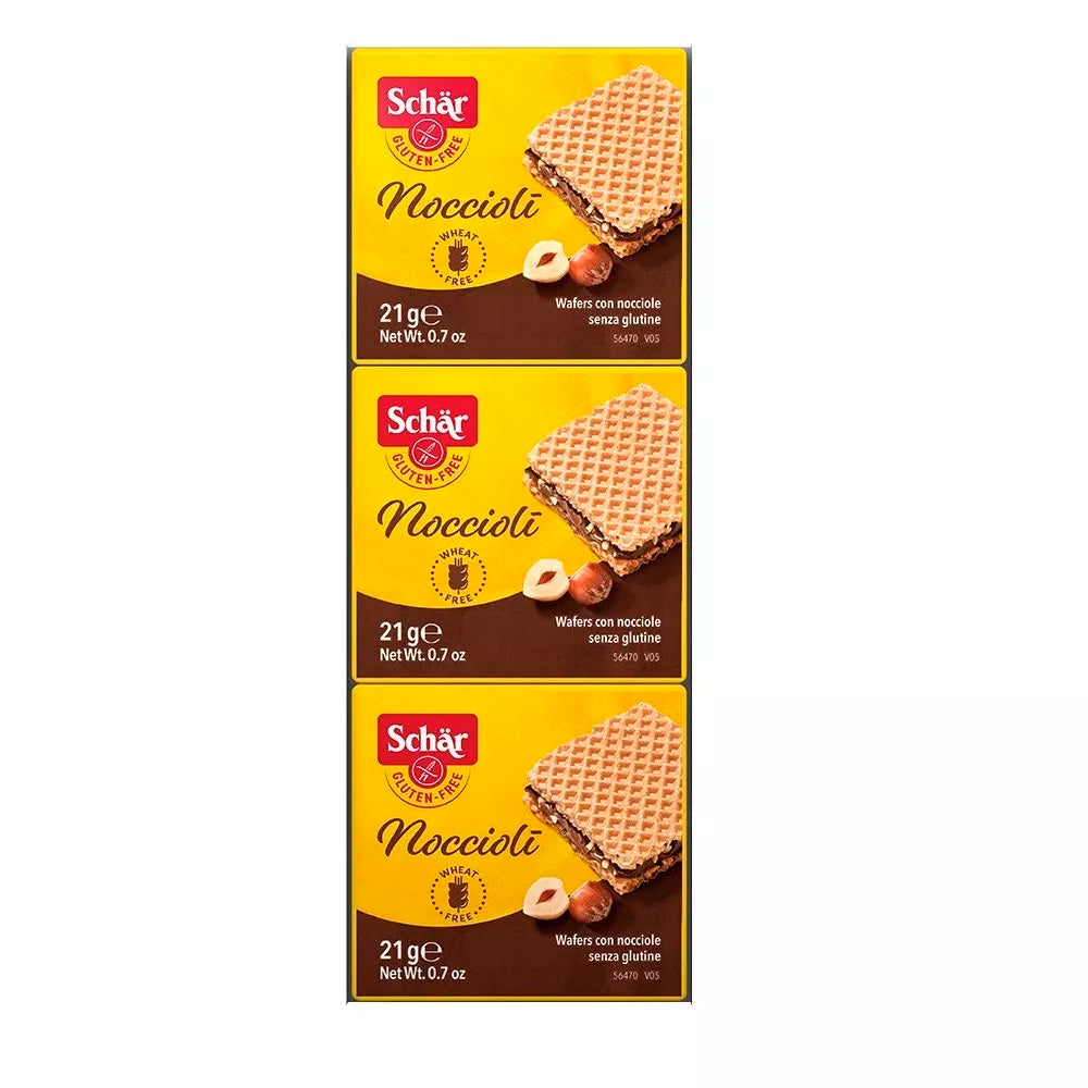SCHAR Wafelki orzechowe bezglutenowe - Noccioli (63g)
