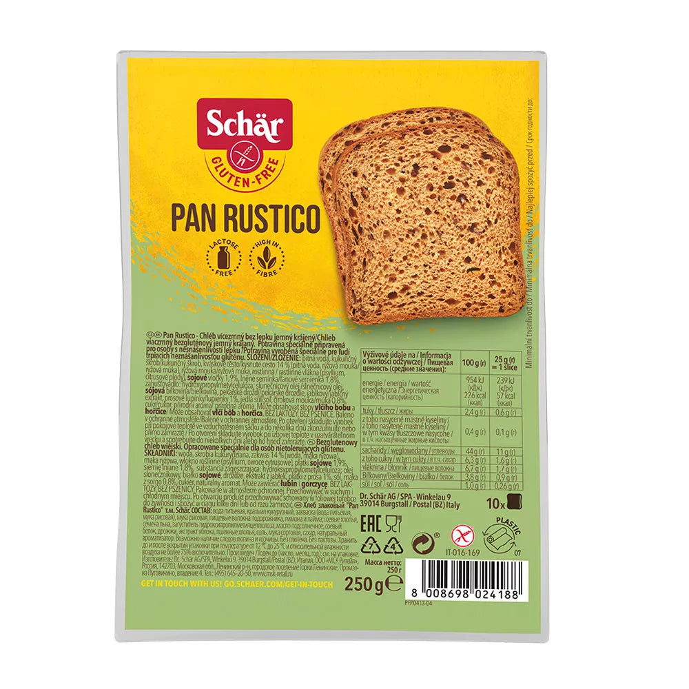 SCHAR Chleb wieloziarnisty bezglutenowy - Pan Multigrano (250g)