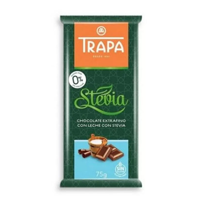 TRAPA Czekolada mleczna crunch ze stewią 75 g