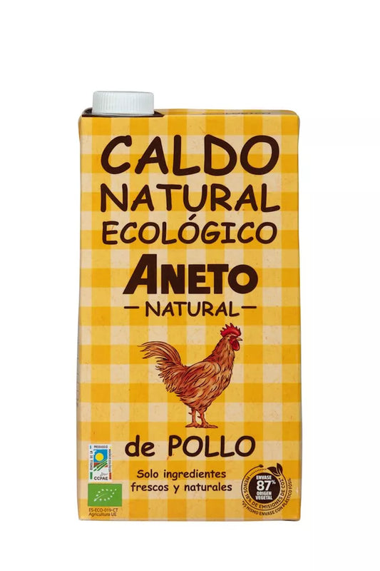 ANETO NATURAL Bulion z kurczaka w płynie bezglutenowy (1 L) - BIO