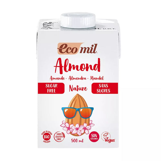 ECOMIL Napój migdałowy bez cukru, bezglutenowy (500 ml) - BIO