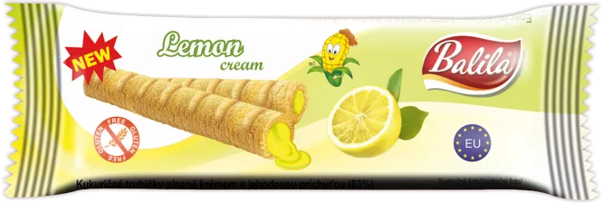 BALILA Rurki kukurydziane nadziewane kremem o smaku wiśniowym bezglutenowe (18 g)