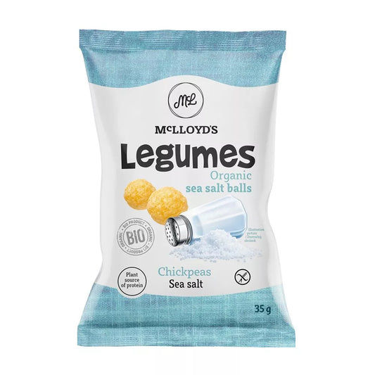 Chrupki z ciecierzycą z solą morską bezglutenowe BIO (35g) - LEGUMES