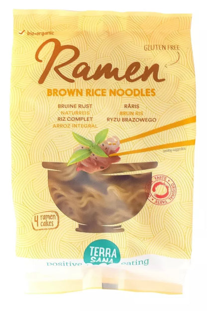 TERRASANA Makaron Ramen noodle z ryżu brązowego bezglutenowy (280 g) - BIO