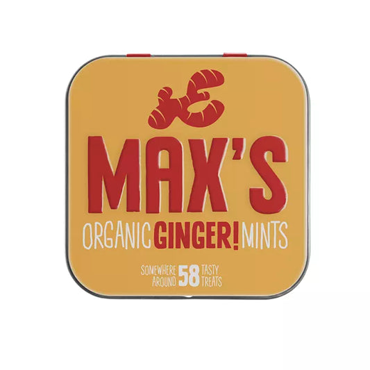 MAX'S ORGANIC Miętuski imbirowe ginger mints bezglutenowe (35 g) - BIO