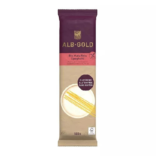 ALB-GOLD Makaron spaghetti  bezglutenowy kukurydziano - ryżowy (500 g) - BIO