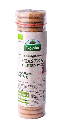 EKOWITAL Ciastka orkiszowe pełnoziarniste z kawałkami czekolady (250g) - BIO